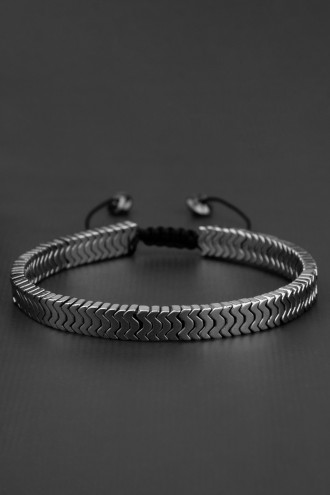 Gümüş Renk Renk Asansörlü Erkek Bileklik