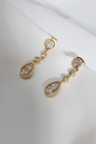 Sallantılı Damla Abiye Küpe