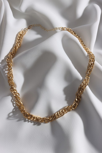 Gold Renk Kalın Zincir Kolye