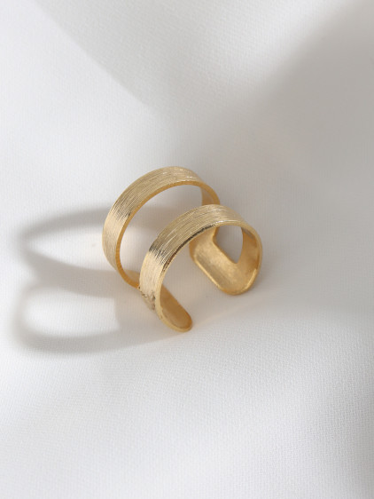 Mat Gold Renk Eklem Yüzüğü