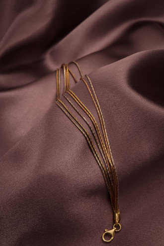 Üç Renkli Yılan Zincir 925 Ayar Gümüş Bileklik 7,80Gr