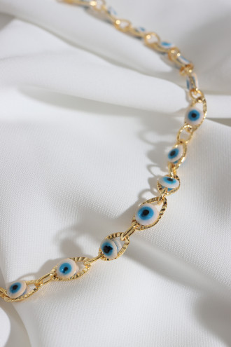 Damla Nazar Gold Renk Kolye