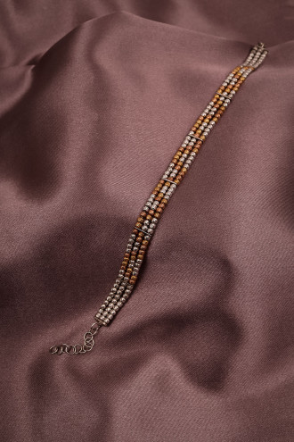 Üç Renk Top 925 Ayar Gümüş Bileklik 11,51Gr Üç Renk Top 925 Ayar Gümüş Bileklik 11,51Gr