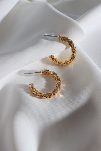 Vintage Gold Renk Halka Küpe