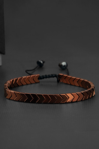 Kahverengi Renk Asansörlü Erkek Ipli Bileklik