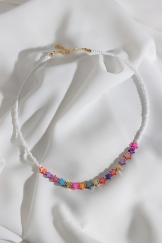 Renkli Yıldız Boncuklu Kolye Renkli Yıldız Boncuklu Kolye