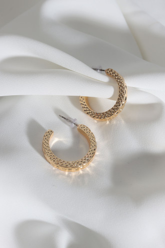 Vintage Gold Renk Halka Küpe