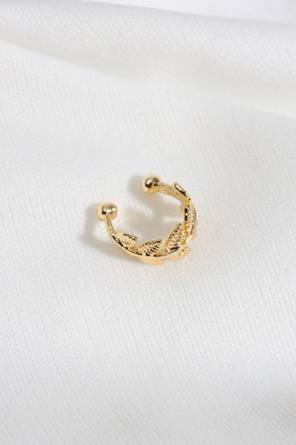 Yaprak Model Küçük Boy Gold Renk Kıkırdak Küpe Yaprak Model Küçük Boy Gold Renk Kıkırdak Küpe