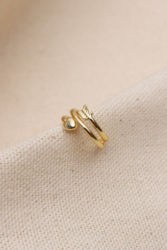 Kalp Figürlü Gold Renk Earcuff Kıkırdak Küpe Kalp Figürlü Gold Renk Earcuff Kıkırdak Küpe
