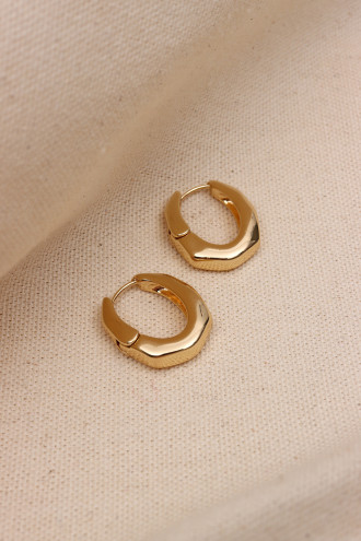 Vintage Gold Renk Oval Küpe Vintage Gold Renk Oval Küpe