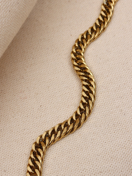 316L Çelik Gold Renk Gurmet Zincir Bileklik 316L Çelik Gold Renk Gurmet Zincir Bileklik