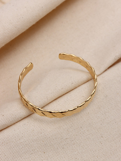 Vintage Gold Renk Çelik Kelepçe Bileklik