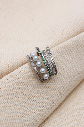 5 Şeritli İnci Detay Gümüş Renk Ear Cuff Kıkırdak Küpe (Vip) 5 Şeritli İnci Detay Gümüş Renk Ear Cuff Kıkırdak Küpe (Vip)
