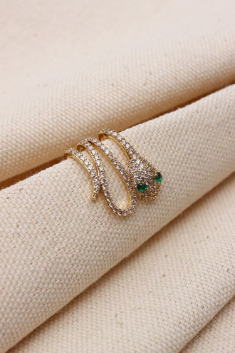 Yılan Figür Taşlı Gold Renk Ear Cuff Kıkırdak Küpe(Vip) Yılan Figür Taşlı Gold Renk Ear Cuff Kıkırdak Küpe(Vip)