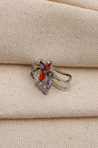 4 Şeritli Çiçek Figürlü Gümüş Renk Ear Cuff Kıkırdak Küpe(Vip) 4 Şeritli Çiçek Figürlü Gümüş Renk Ear Cuff Kıkırdak Küpe(Vip)