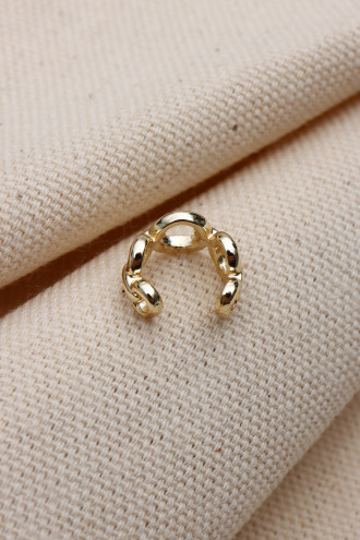 Yuvarlak Zincirli Gold Renk Ear Cuff Kıkırdak Küpe Yuvarlak Zincirli Gold Renk Ear Cuff Kıkırdak Küpe
