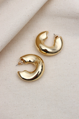 Vıntage Gold Renk Halka Küpe Vıntage Gold Renk Halka Küpe
