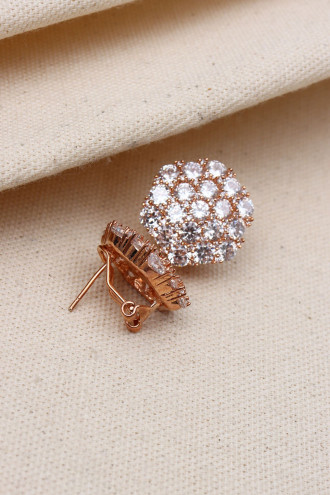 ALTIGEN ZIRCON TAŞLI GOLD ABİYE KÜPE