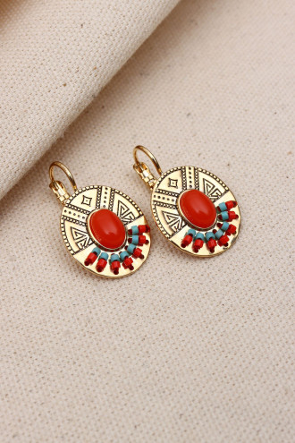 OVAL TAŞLI BONCUK DETAY KARARMAZ ETNİK KÜPE(VIP) OVAL TAŞLI BONCUK DETAY KARARMAZ ETNİK KÜPE(VIP)