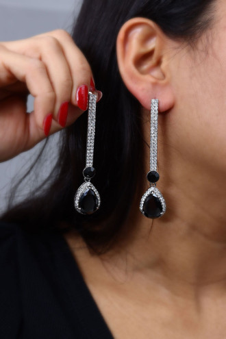 Damla Taşlı Süzme Abiye Küpe