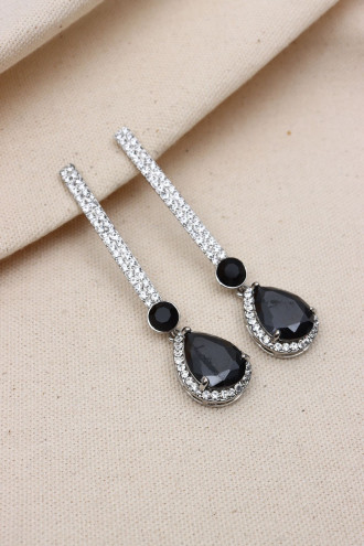 Damla Taşlı Süzme Abiye Küpe