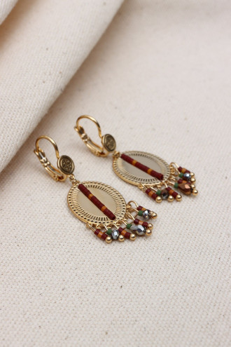 OVAL BONCUKLU SALLANTILI KARARMAZ ETNİK KÜPE(VIP) OVAL BONCUKLU SALLANTILI KARARMAZ ETNİK KÜPE(VIP)