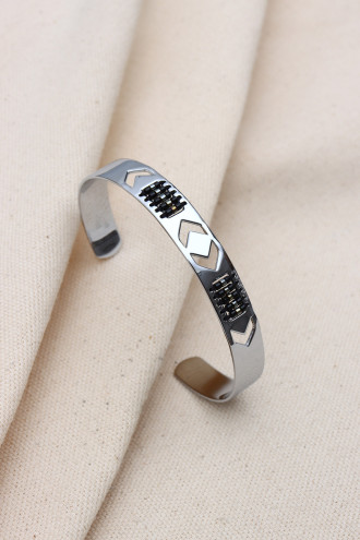 KUM BONCUKLU KARARMAZ ÇELİK BİLEKLİK