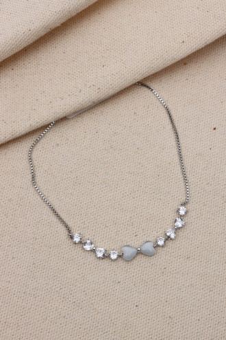 Fiyonk Model Gümüş Renk Vip Asansör Bileklik