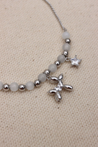 Yılan Zincirli Gümüş Renk Asansörlü Vip Bileklik