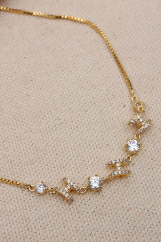 Zircon Taşlı Gold Renk Vip Küpe