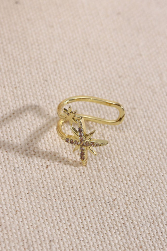 Kutup Yıldızı Figürlü Gold Renk Kıkırdak Küpe Kutup Yıldızı Figürlü Gold Renk Kıkırdak Küpe