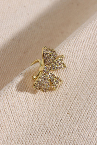 Fiyonk Figürlü Gold Renk Kıkırdak Küpe Fiyonk Figürlü Gold Renk Kıkırdak Küpe