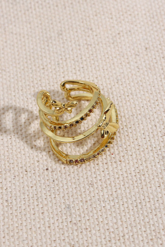 Renkli Taşlı Kelebek Figürlü 4 Şerit Kıkırdak Küpe Renkli Taşlı Kelebek Figürlü 4 Şerit Kıkırdak Küpe