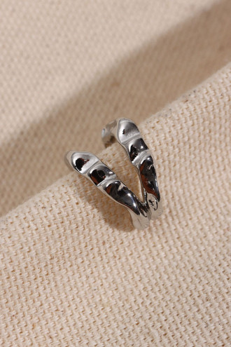 Gümüş Renk Çif Sıra Vintage Kıkırdak Küpe