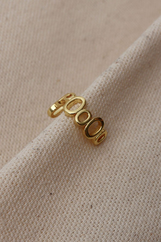 Halka Desenli Gold Renk Kıkırdak Küpe