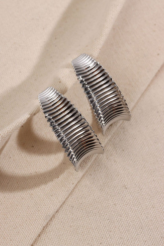 Büyük Boy Vintage Gümüş Renk Halka Küpe