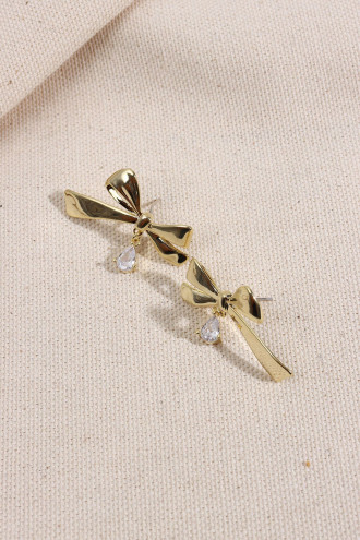 Gold Renk Fiyonk  Model Küpe