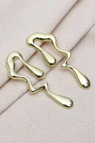 Gold Renk Uzun Vintage Küpe