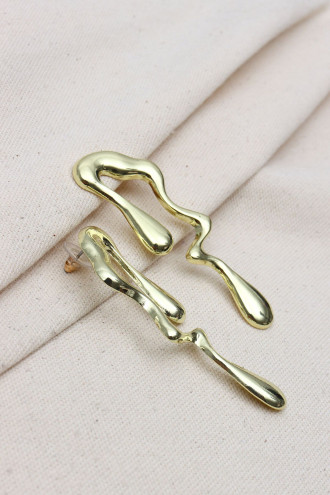 Gold Renk Uzun Vintage Küpe