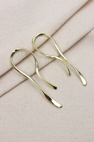 Gold Renk Uzun Vintage Küpe