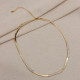 Baget Taş Detaylı Gold Renk İtalyan Zincir Choker Baget Taş Detaylı Gold Renk İtalyan Zincir Choker