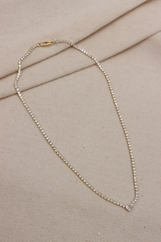 Küçük Kalp Figürlü Gold Renk Su Yolu Kolye Küçük Kalp Figürlü Gold Renk Su Yolu Kolye