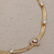 Kalp Figürlü Gold Renk İtalyan Zincir Choker Kalp Figürlü Gold Renk İtalyan Zincir Choker