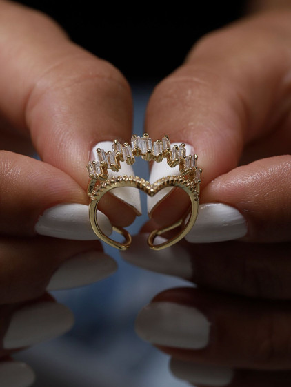 2'li Zircon Taşlı ALTIN, GOLD Renk Ayarlanabilir Abiye Yüzük 2'li Zircon Taşlı ALTIN, GOLD Renk Ayarlanabilir Abiye Yüzük