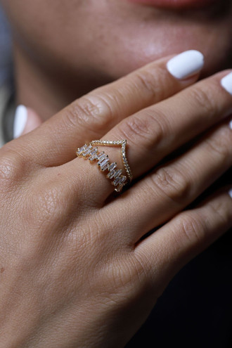 2'li Zircon Taşlı ALTIN, GOLD Renk Ayarlanabilir Abiye Yüzük 2'li Zircon Taşlı ALTIN, GOLD Renk Ayarlanabilir Abiye Yüzük