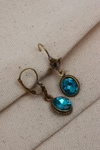 Kristal Taş Model Sallantılı Otantik Küpe