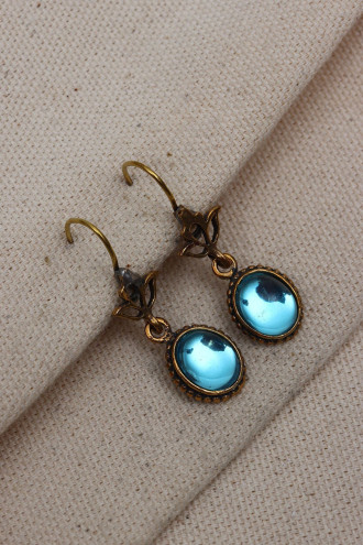 Bombe Taş Model Sallantılı Otantik Küpe