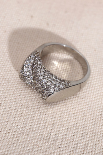 Zircon Taşlı Bombe Yüzük