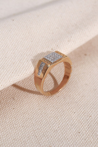 Zircon Taşlı Şovalye Yüzük