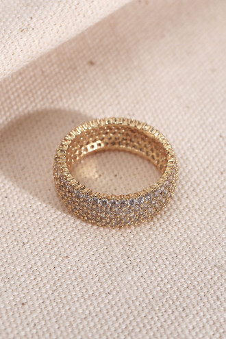 Gold Renk Tam Tur Zircon Taşlı Yüzük Gold Renk Tam Tur Zircon Taşlı Yüzük